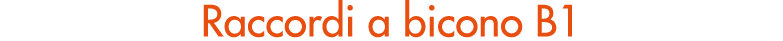 Raccordi a bicono B1